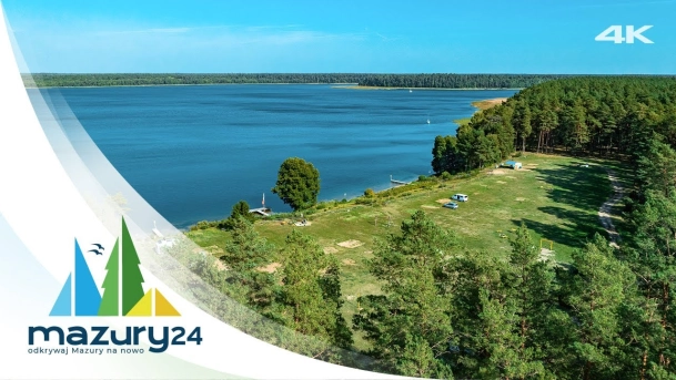 Mazury z drona, jezioro Nidzkie i binduga Drapacz, 4K